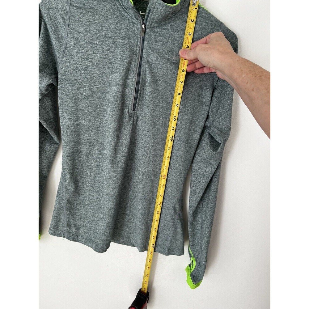 Nike Running Dri Fit Long Sleeve Half Zip Mens Sz Small Heather Blue Reflective - Picture 5 of 7